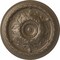 Ekena Millwork Oslo Ceiling Medallion (Fits Canopies up to 7 5/8"), Hand-Painted Warm Silver, 38 3/8"OD x 2 7/8"P CM38OSWSS - alternate 1
